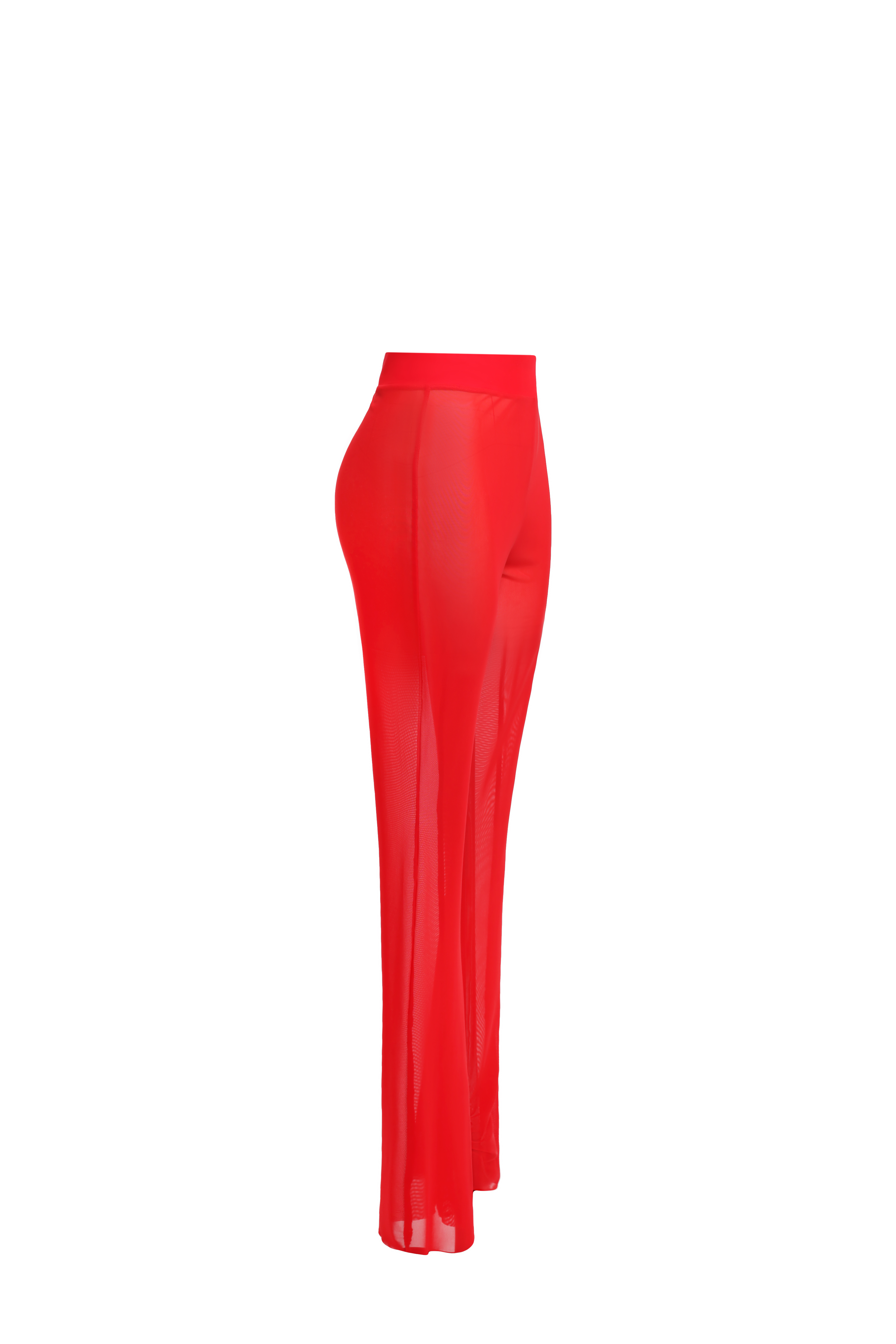 Брюки сетка красные стрейч - фото 3