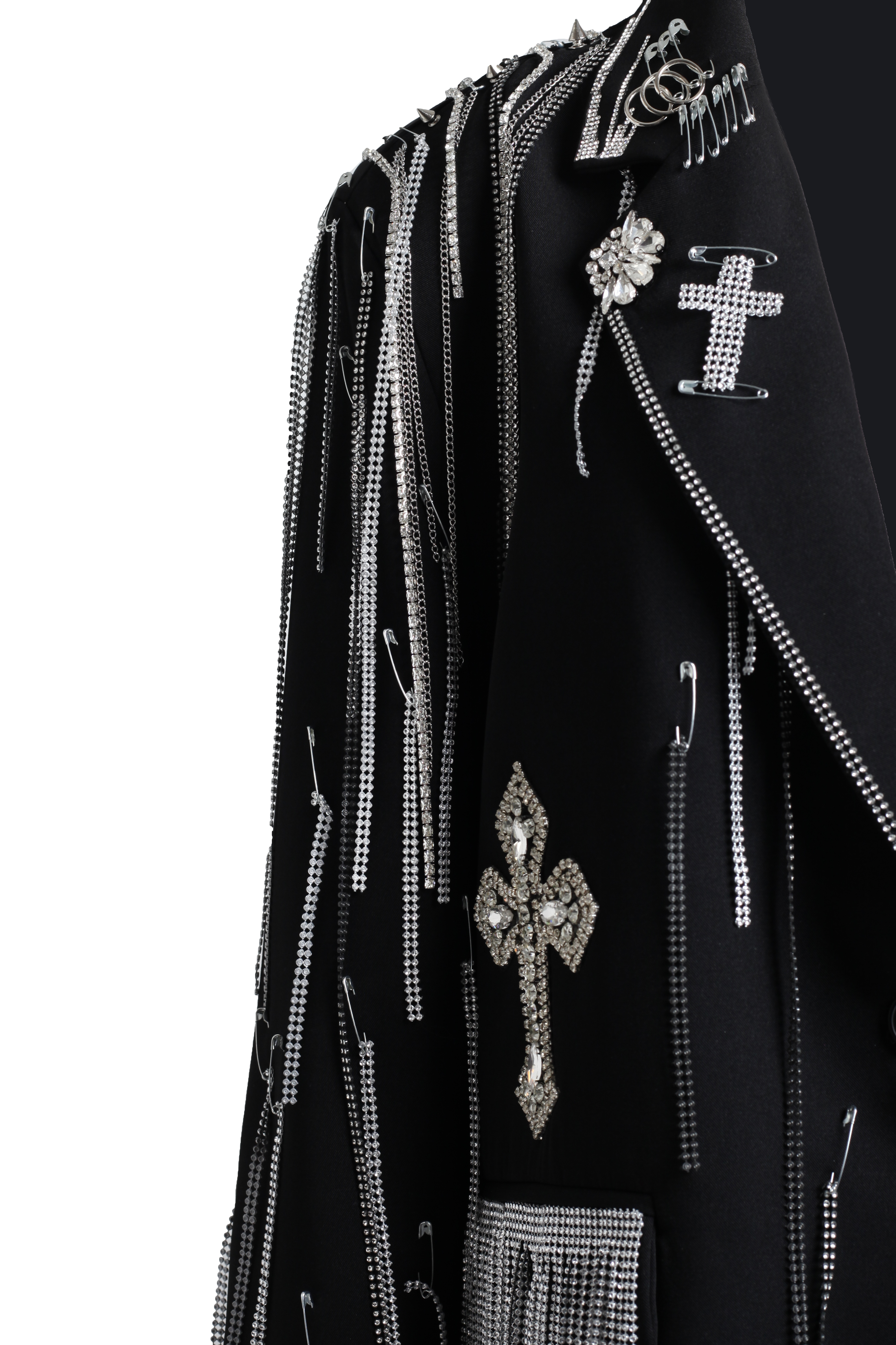 Пиджак RUNWAY с крестами и цепями - фото 2