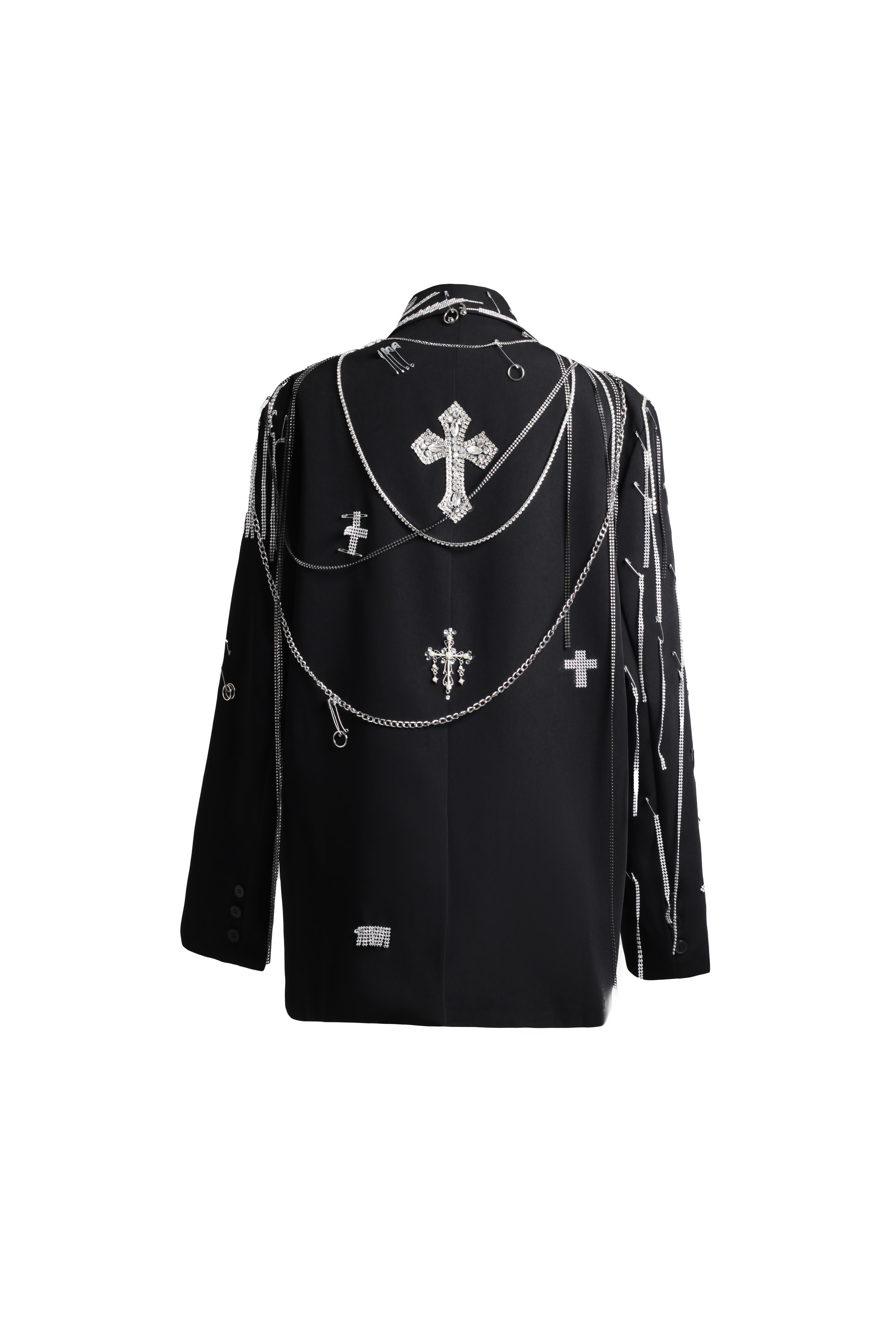 Пиджак RUNWAY с крестами и цепями - фото 5